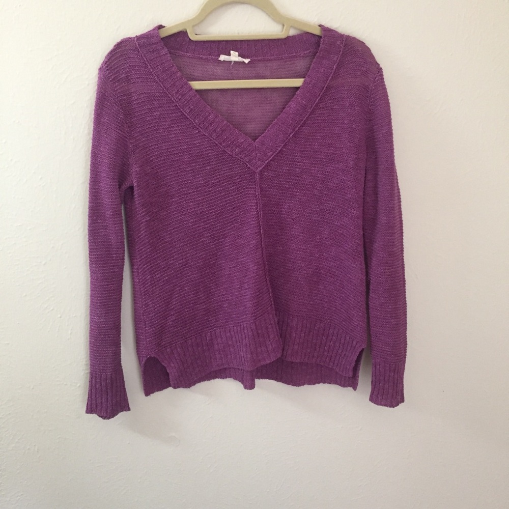 Eileen Fisher loose knit linen blend sweater